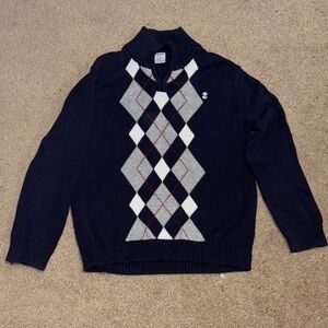 Izod Navy and Gray Argyle Sweater